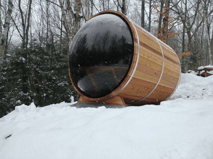 Panoramic Bubble Barrel Sauna