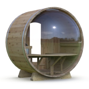 Bubble Panoramic Barrel Sauna for 2 people