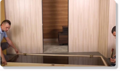 Installation Porte pour Sauna