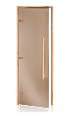 Sauna Door with Long Handle - Bronze Glass